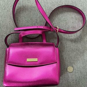 NWOT Hot Metallic Pink Kate Spade Crossbody Purse